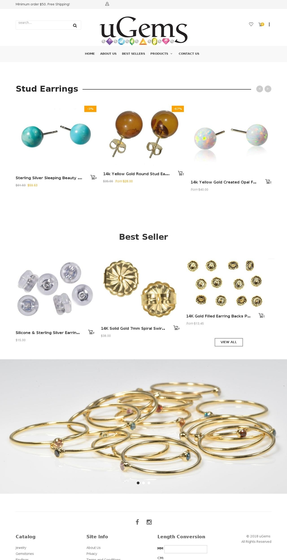 ugems.com shopify website screenshot