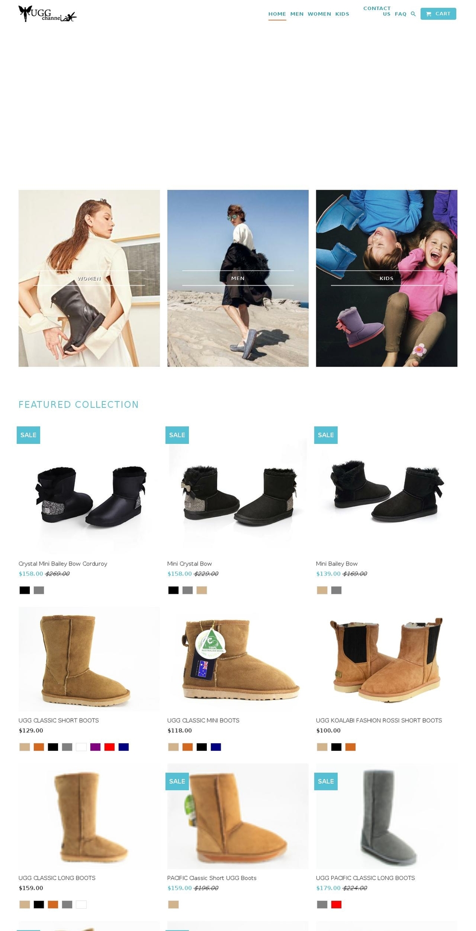 uggchannel.com shopify website screenshot