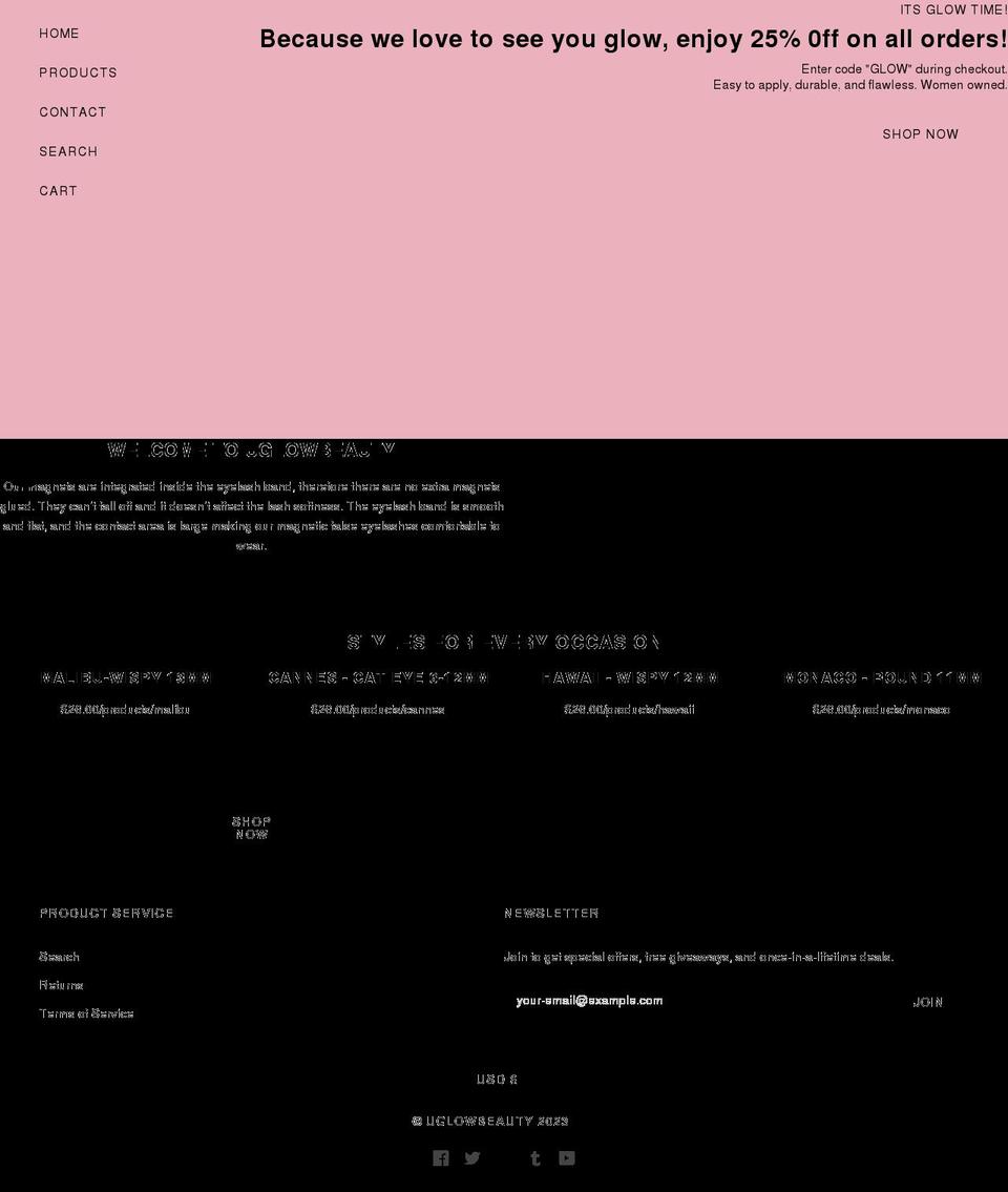 uglowbeauty.com shopify website screenshot