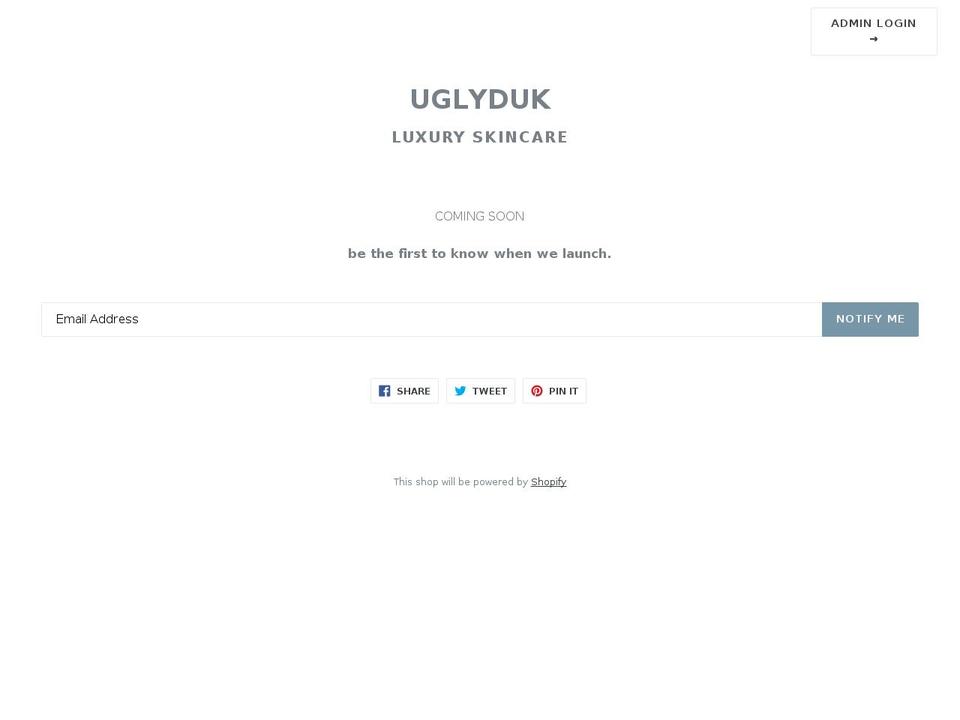 uglyduk.com — Shopify storefront screenshot