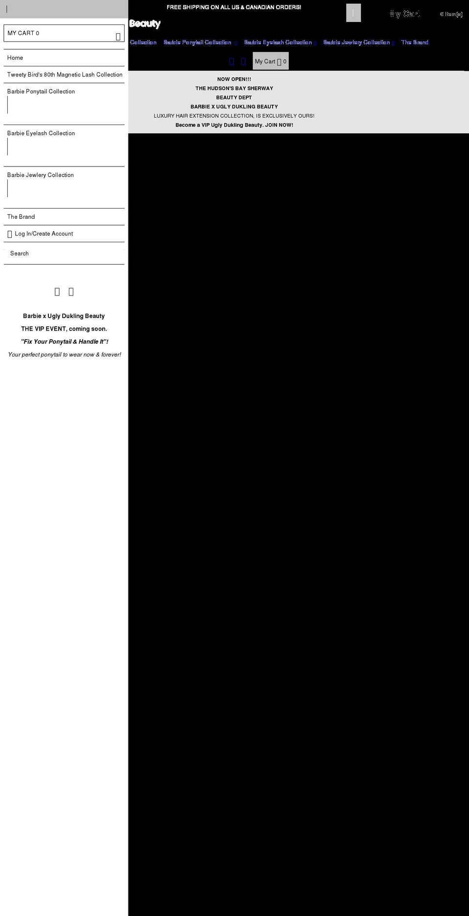 uglyduklingbeauty.com shopify website screenshot