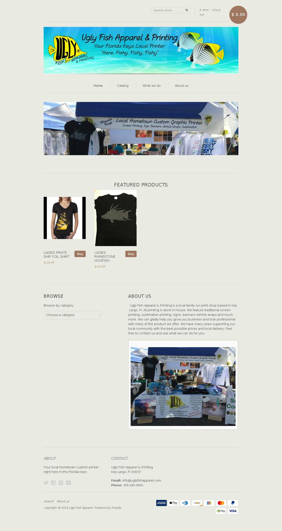 uglyfishapparel.com — Shopify storefront screenshot