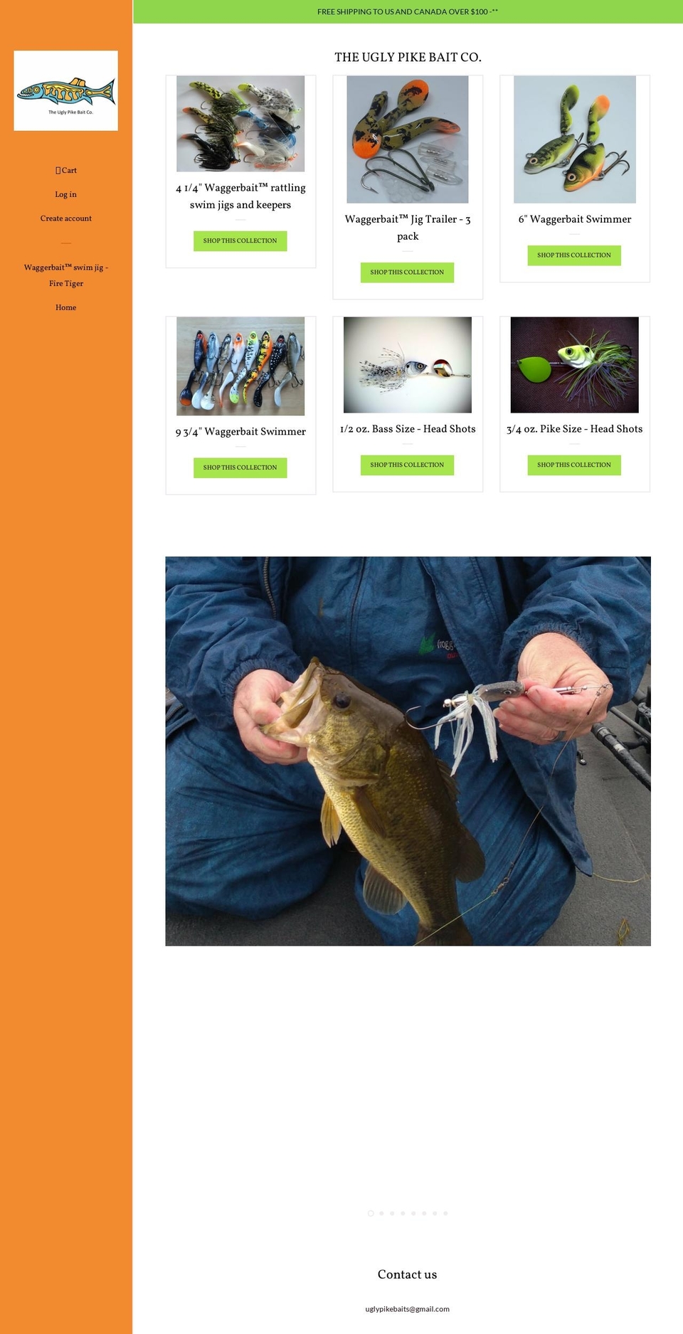 uglypikebaits.com shopify website screenshot