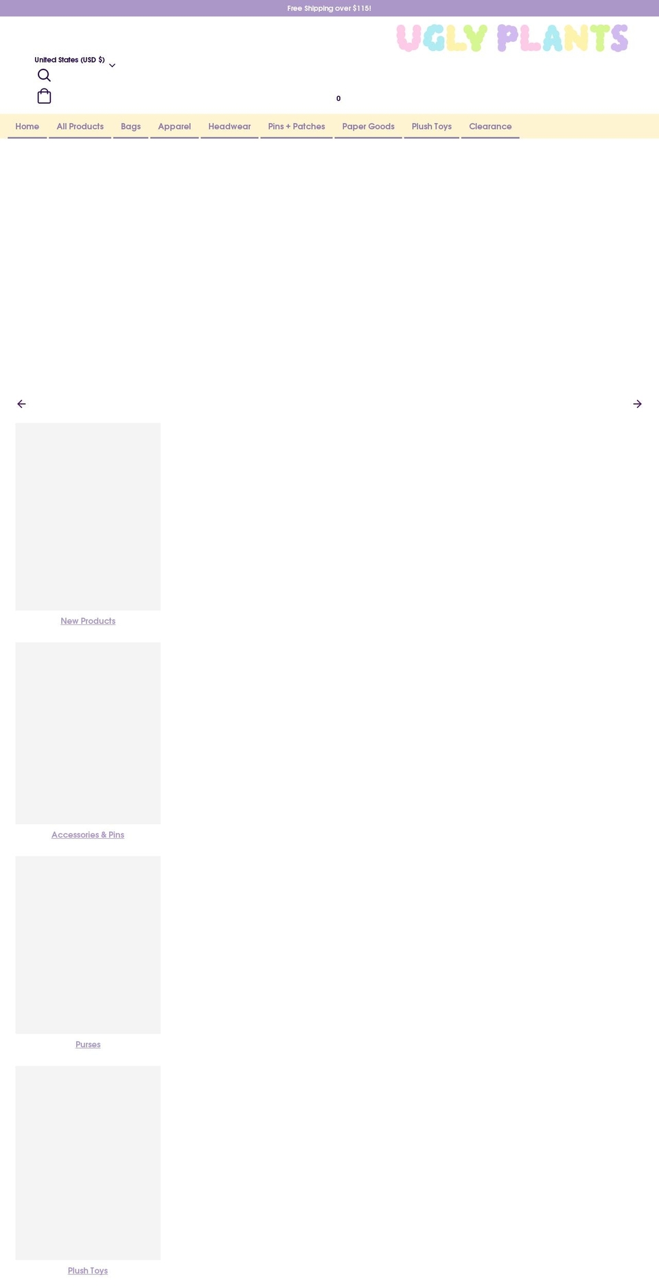 uglyplants.com shopify website screenshot