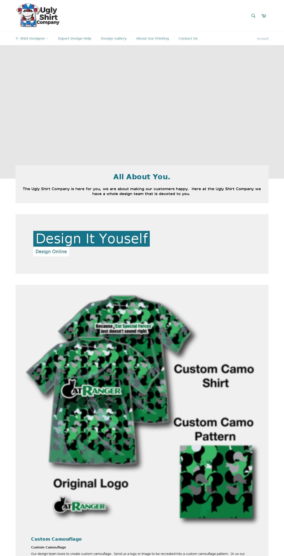 uglyshirtcompany.com — Shopify storefront screenshot