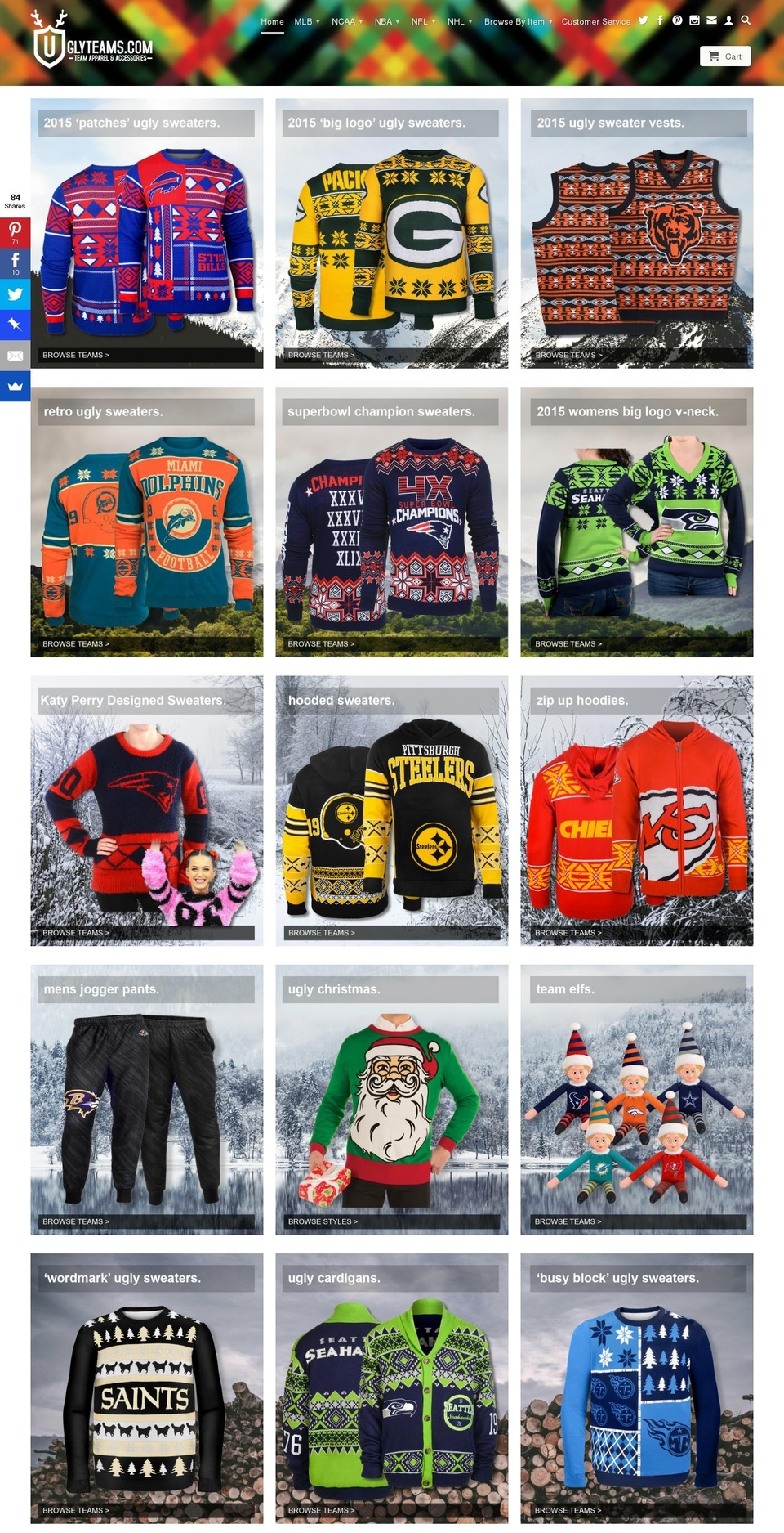 uglyteams.com shopify website screenshot