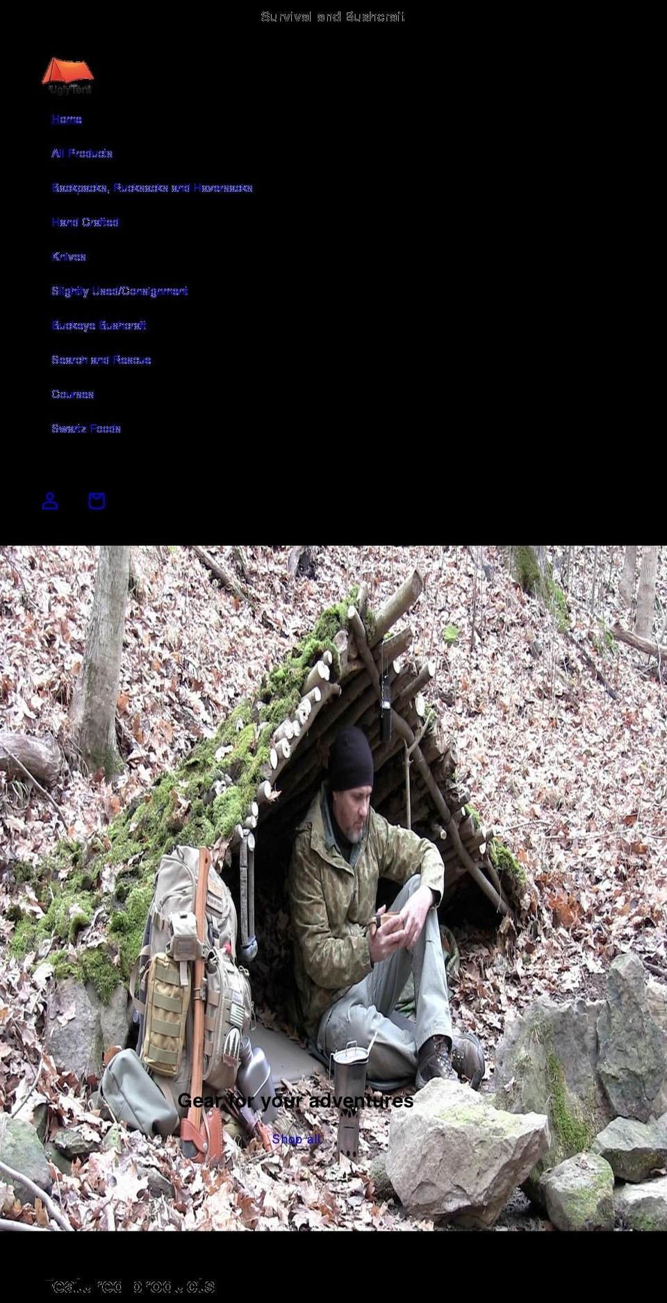 uglytent.com shopify website screenshot