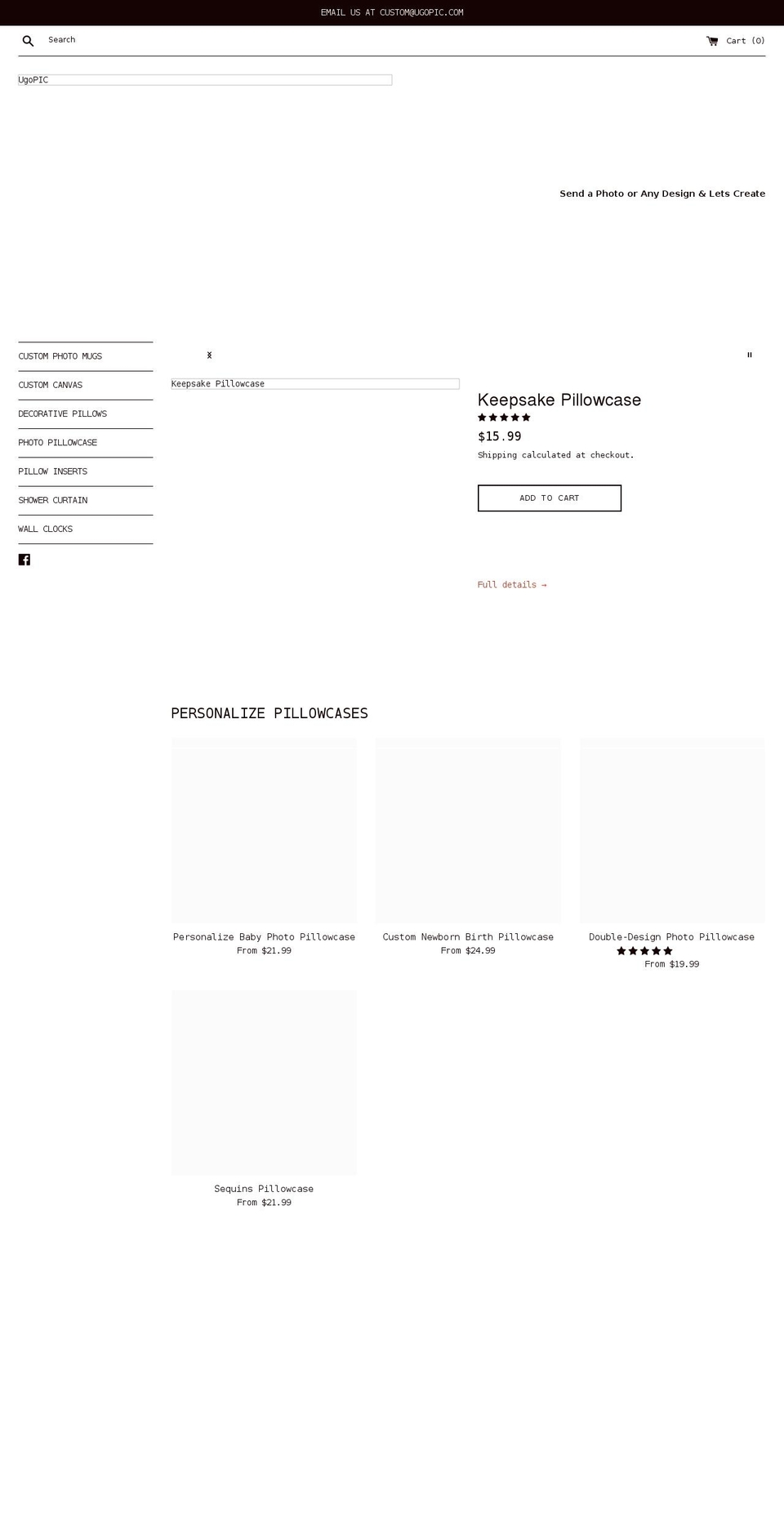 ugopic.com shopify website screenshot