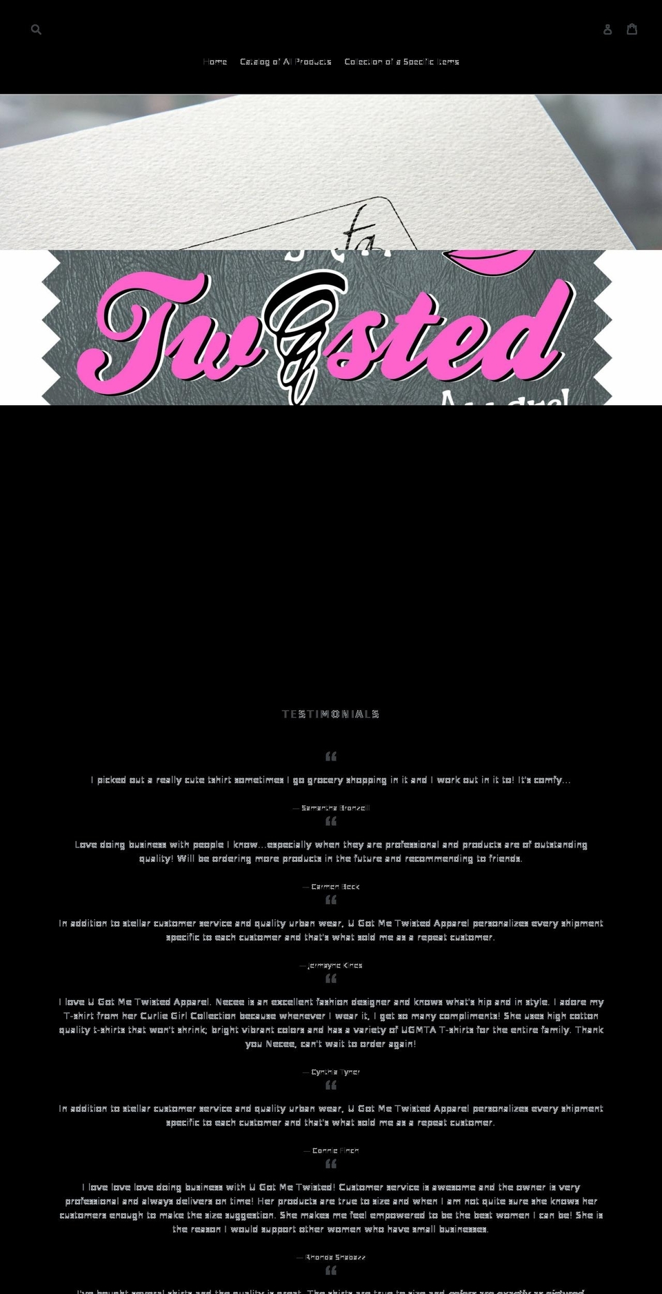 ugotmetwistedapparel.com shopify website screenshot
