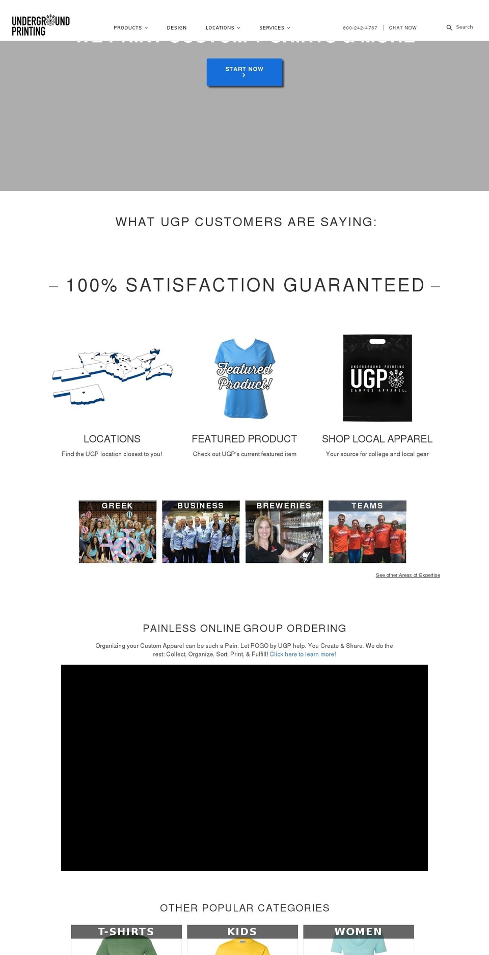 ugpcustomshirts.com — Shopify storefront screenshot