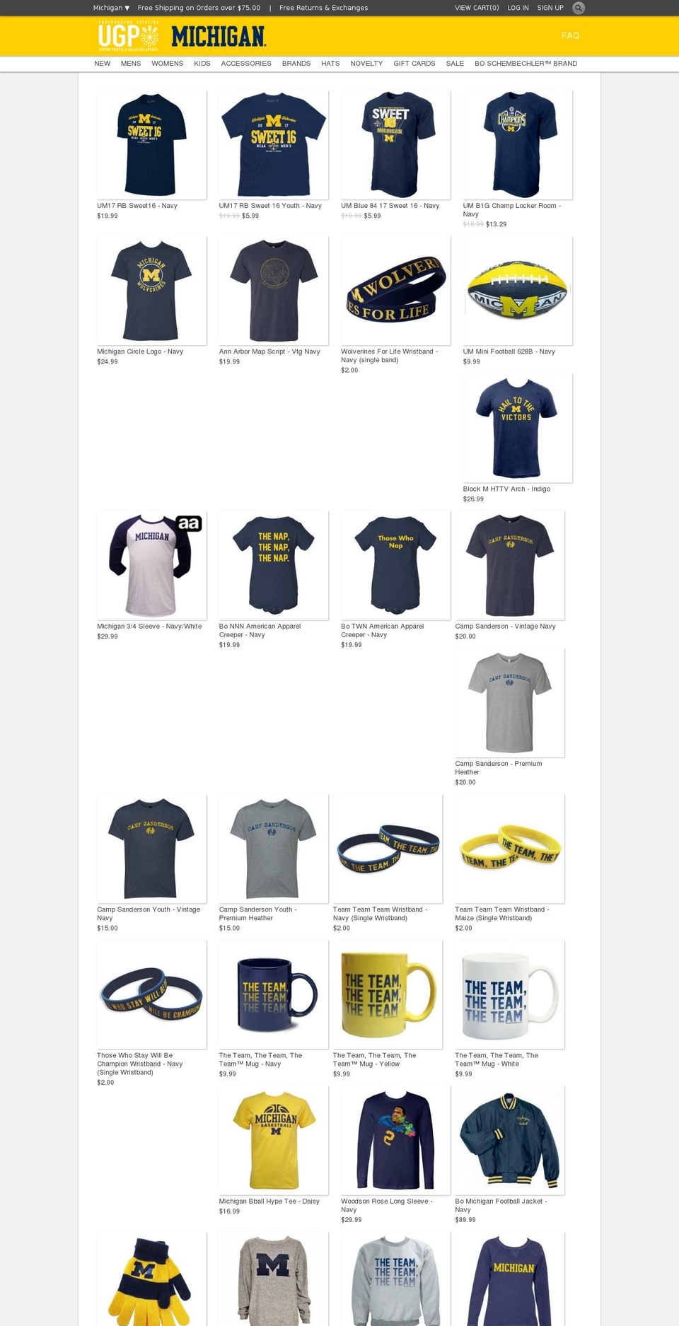 ugpmgoblueapparel.com shopify website screenshot