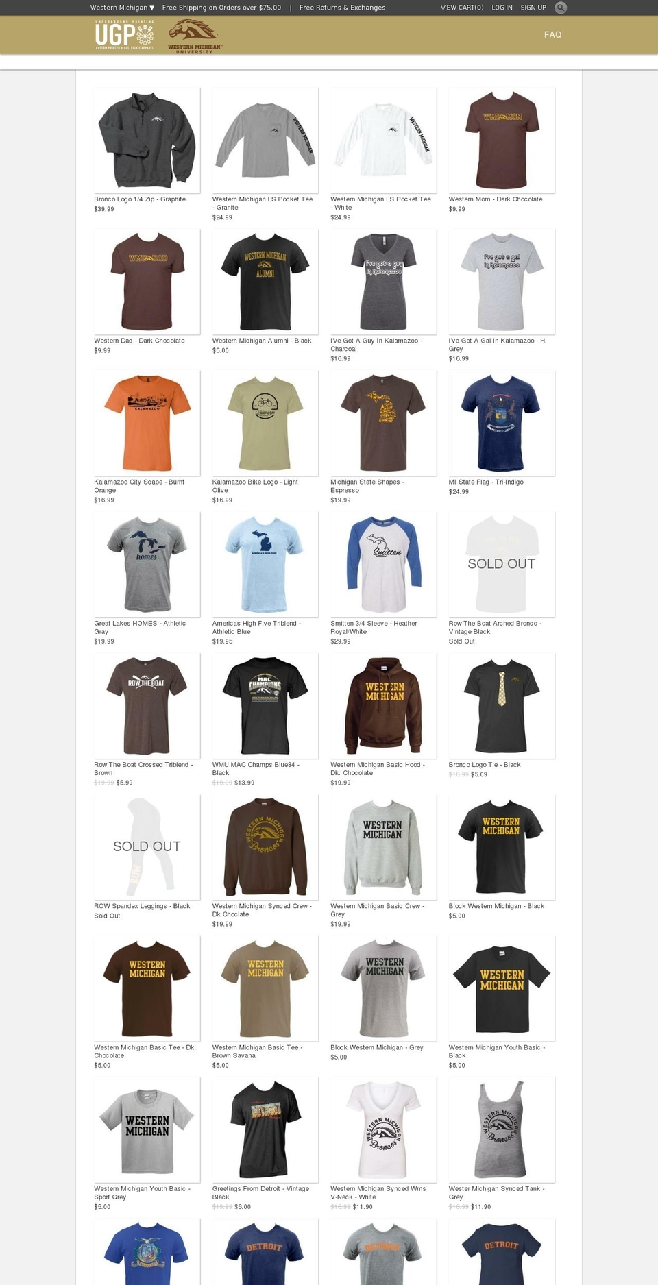 ugpwmuapparel.com shopify website screenshot