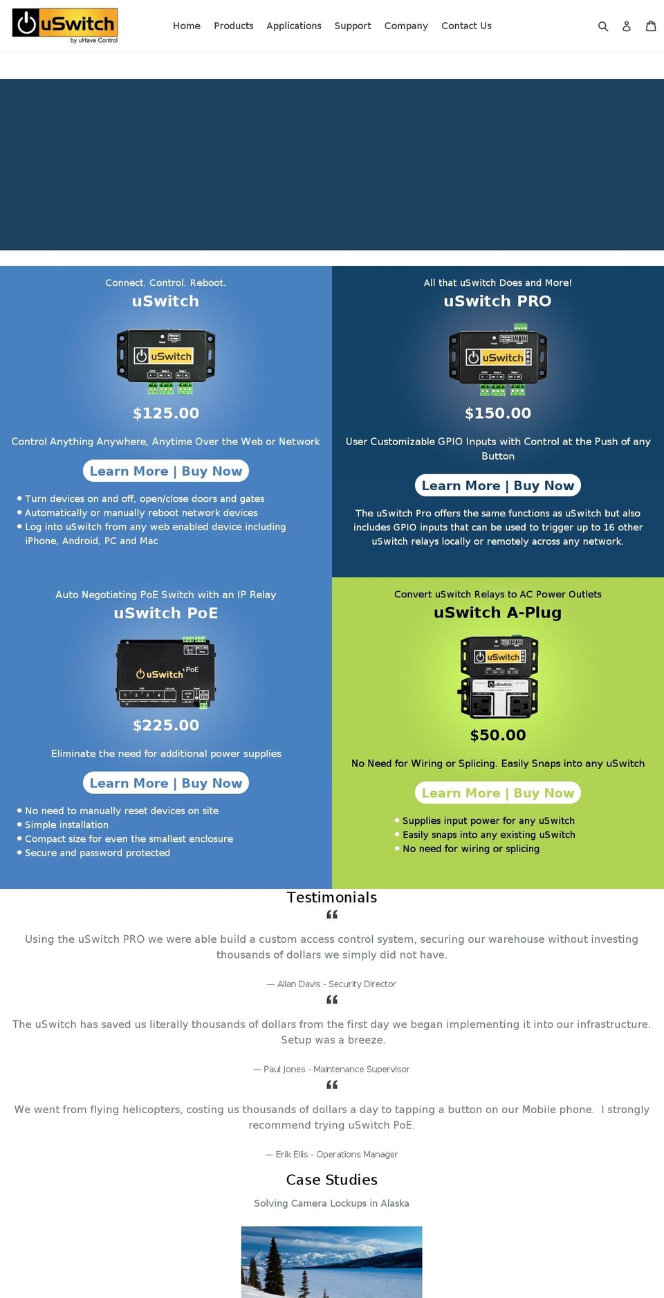 uhavecontrol.com shopify website screenshot