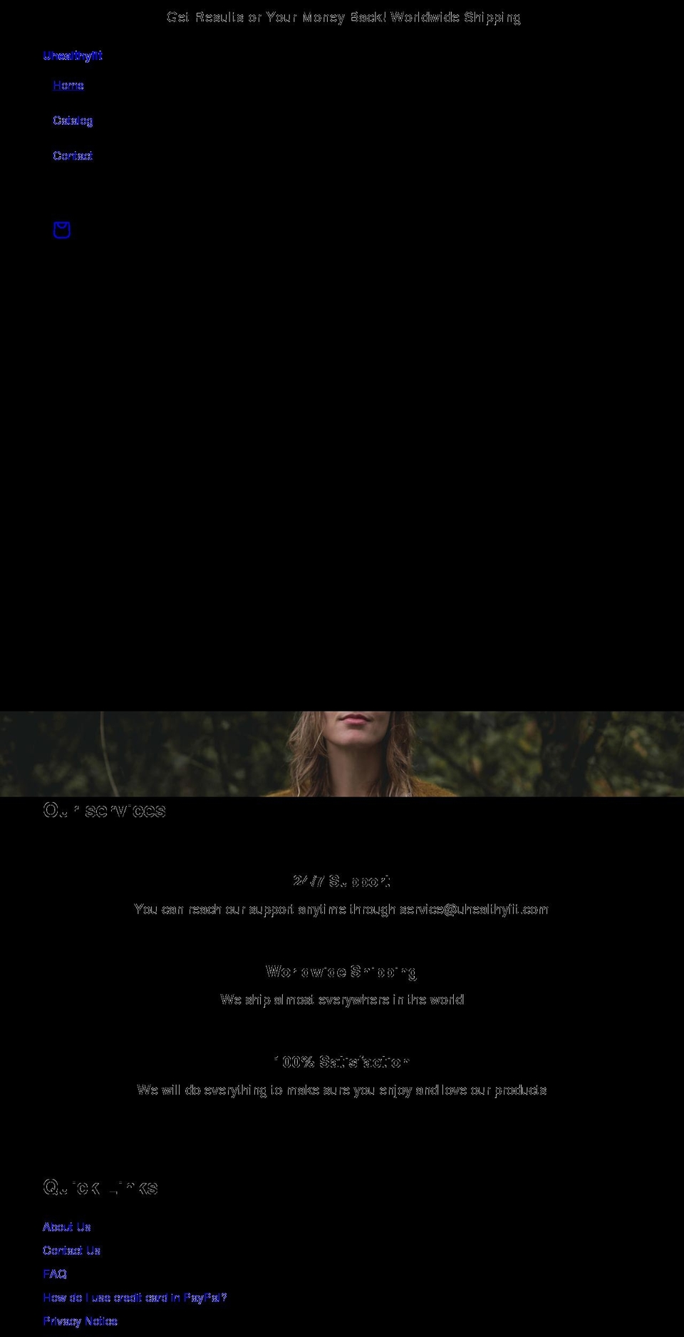 uhealthyfit.com shopify website screenshot