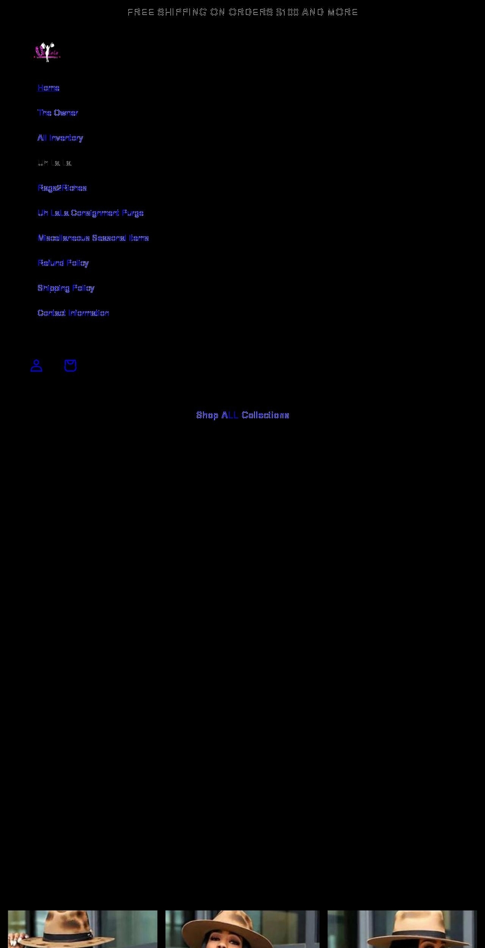 uhlalaboujaeeboutique.com shopify website screenshot