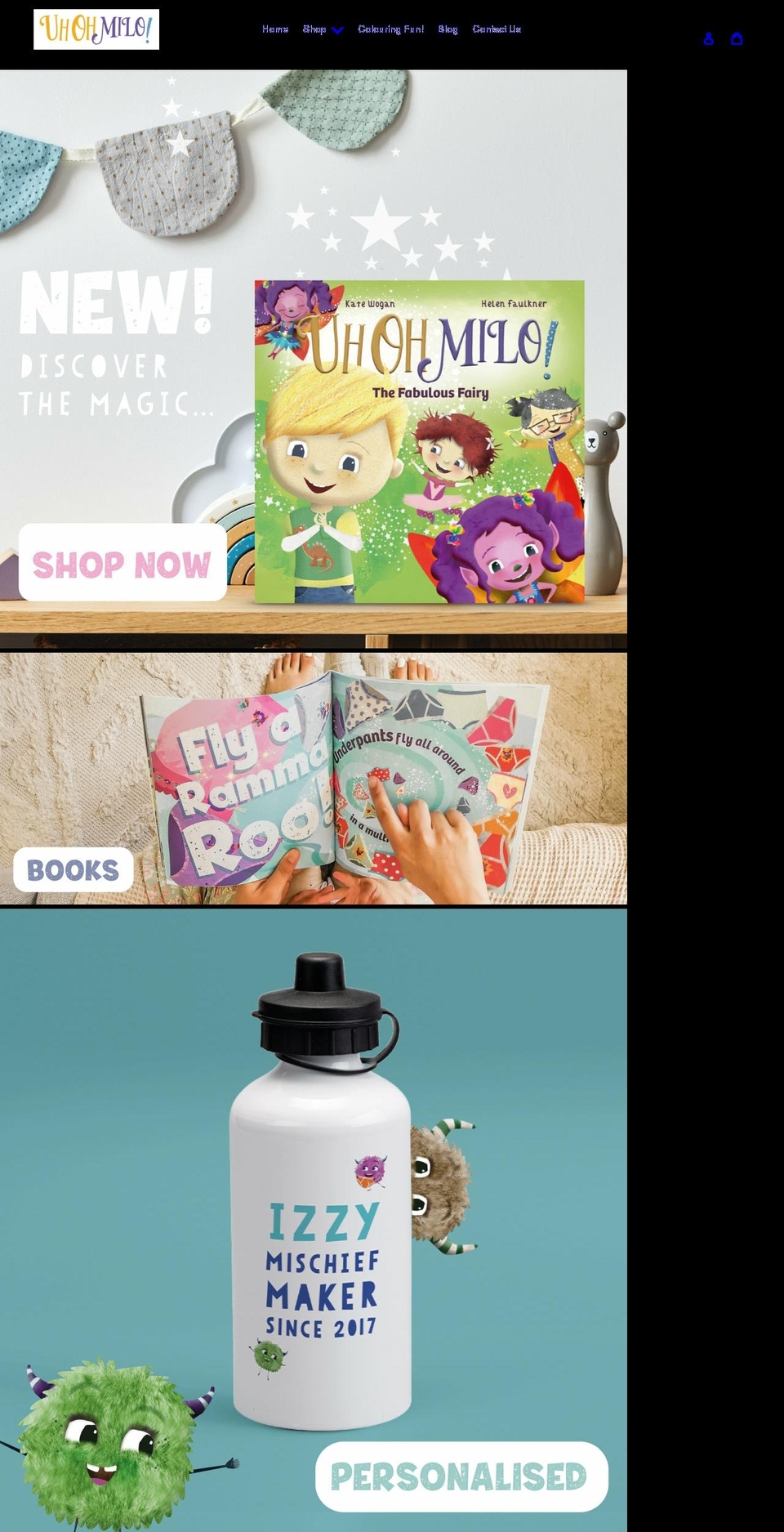 uhohmilo.com shopify website screenshot