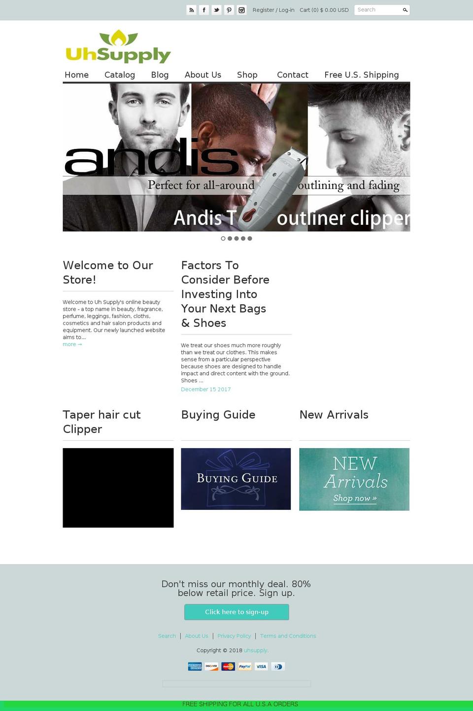 uhsupply.com shopify website screenshot