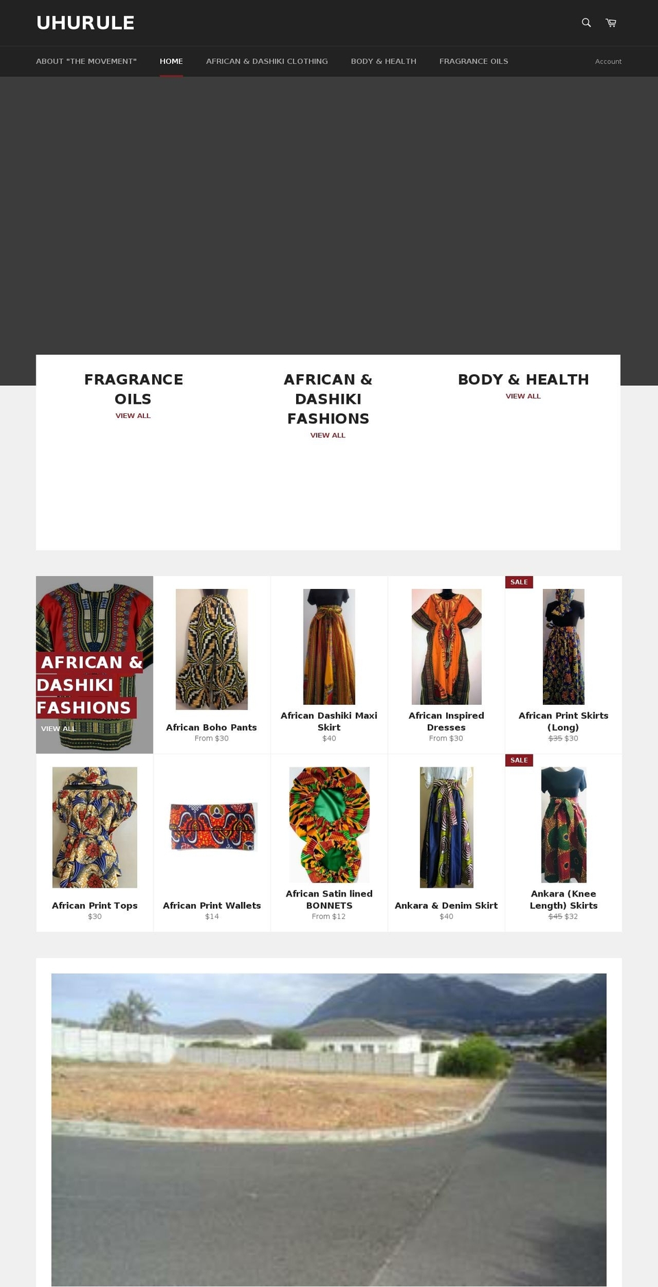 uhurule.com — Shopify storefront screenshot
