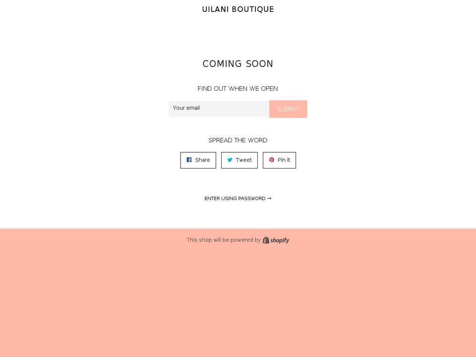 uilaniboutique.com — Shopify storefront screenshot