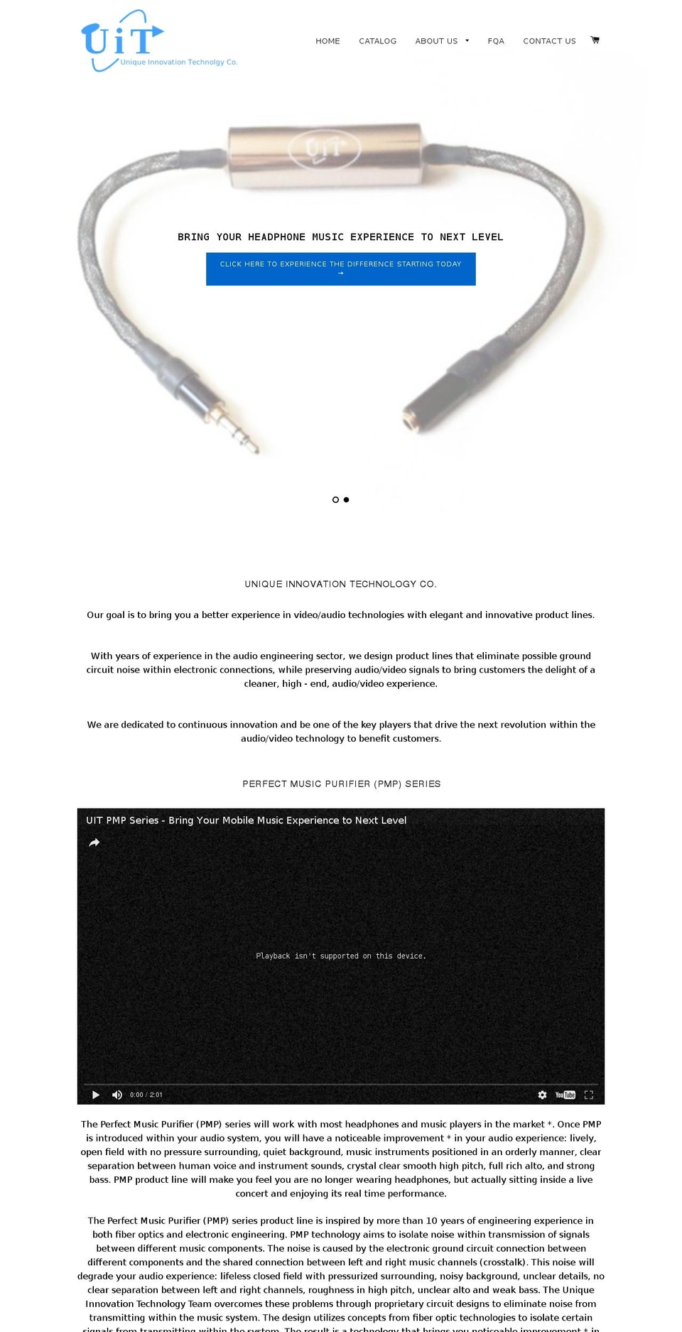 uitaudio.com shopify website screenshot