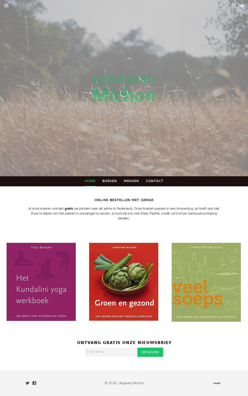 uitgeverijmichon.nl shopify website screenshot