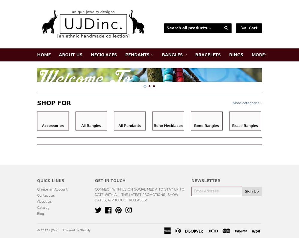 ujdinc.com shopify website screenshot