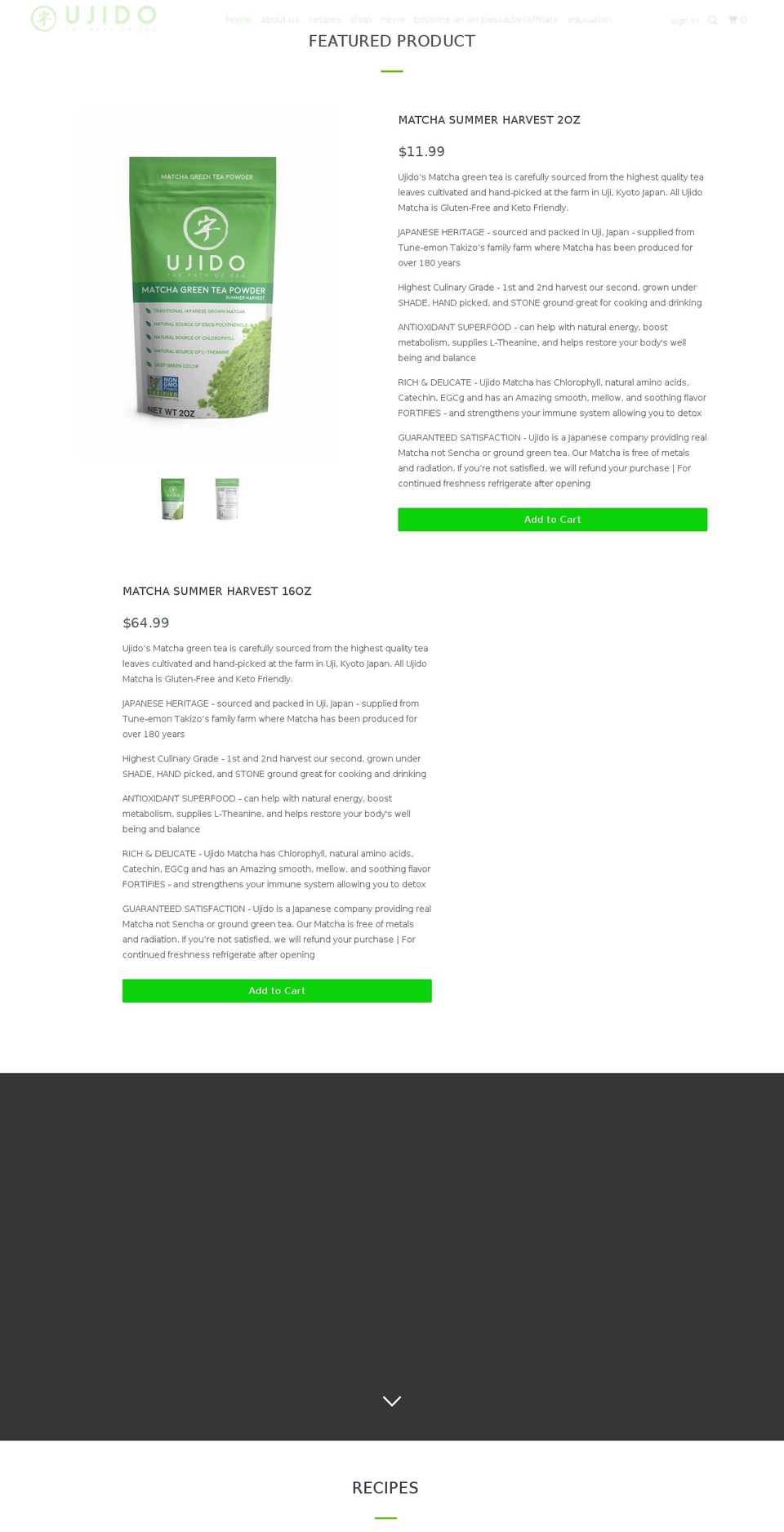 ujido.com — Shopify storefront screenshot