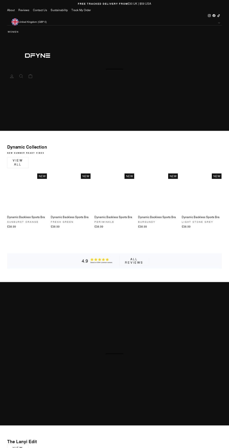 uk.dfyne.com shopify website screenshot