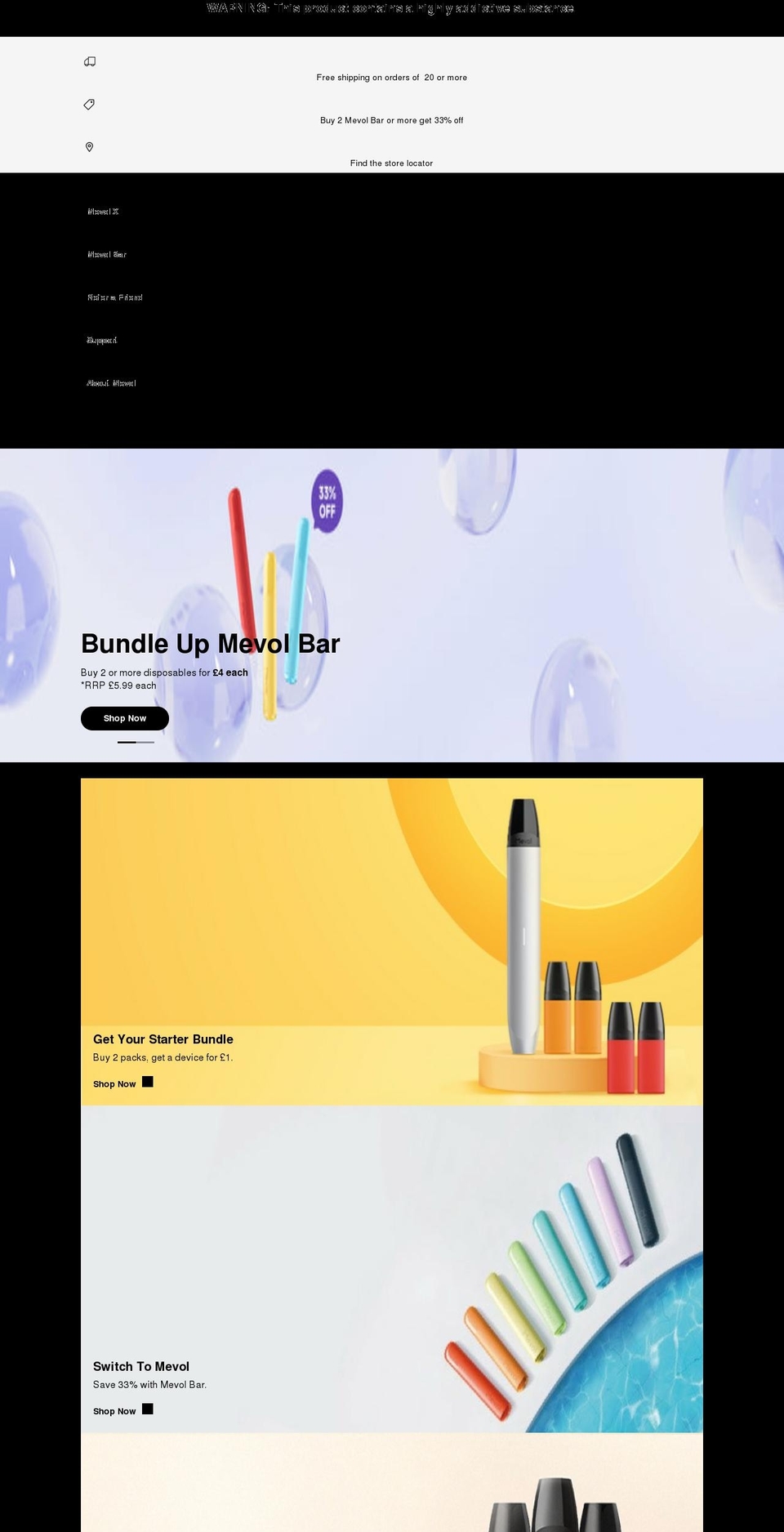 uk.mevol.com shopify website screenshot