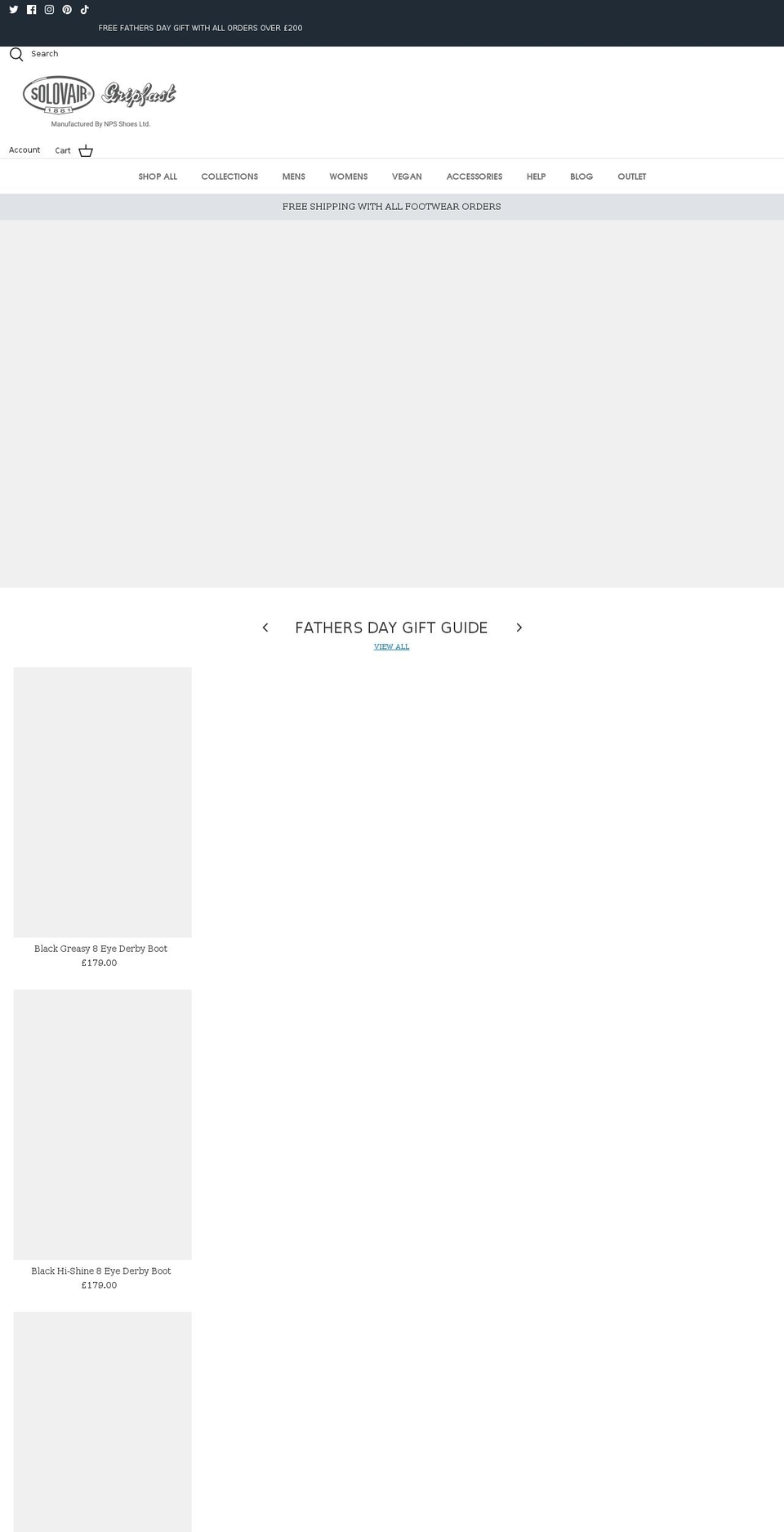 uk.nps-solovair.com shopify website screenshot