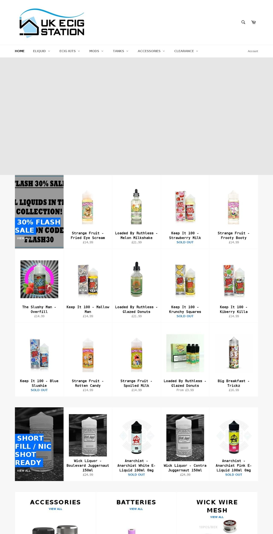 ukecigstation.com — Shopify storefront screenshot