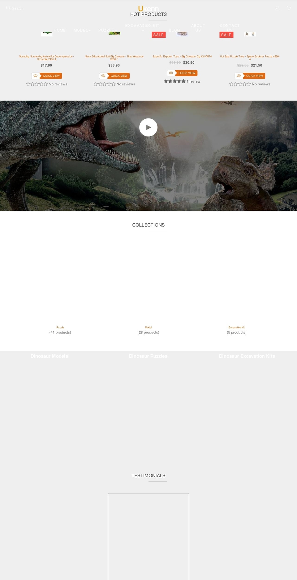 ukenndino.com — Shopify storefront screenshot
