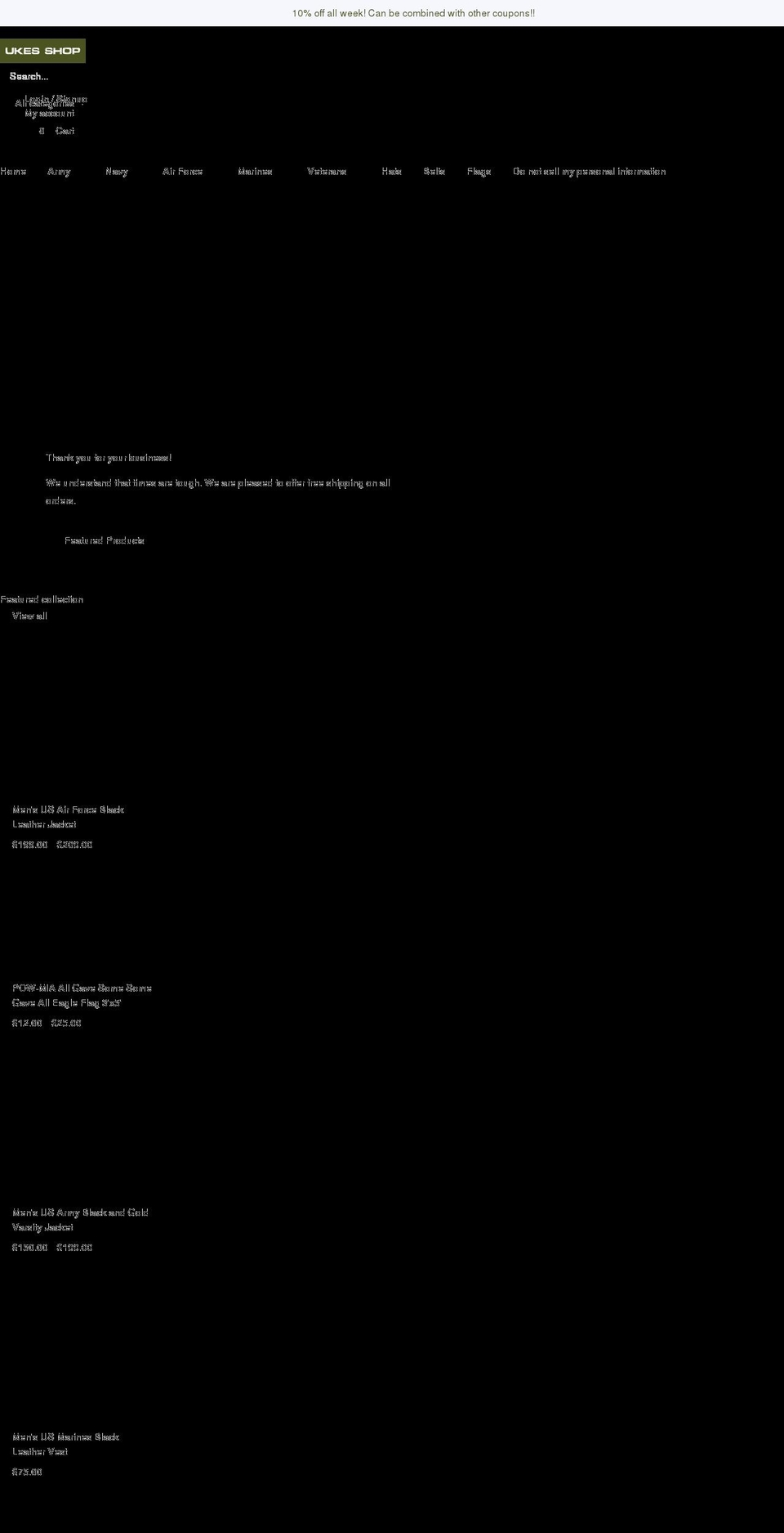 ukesshop.com shopify website screenshot