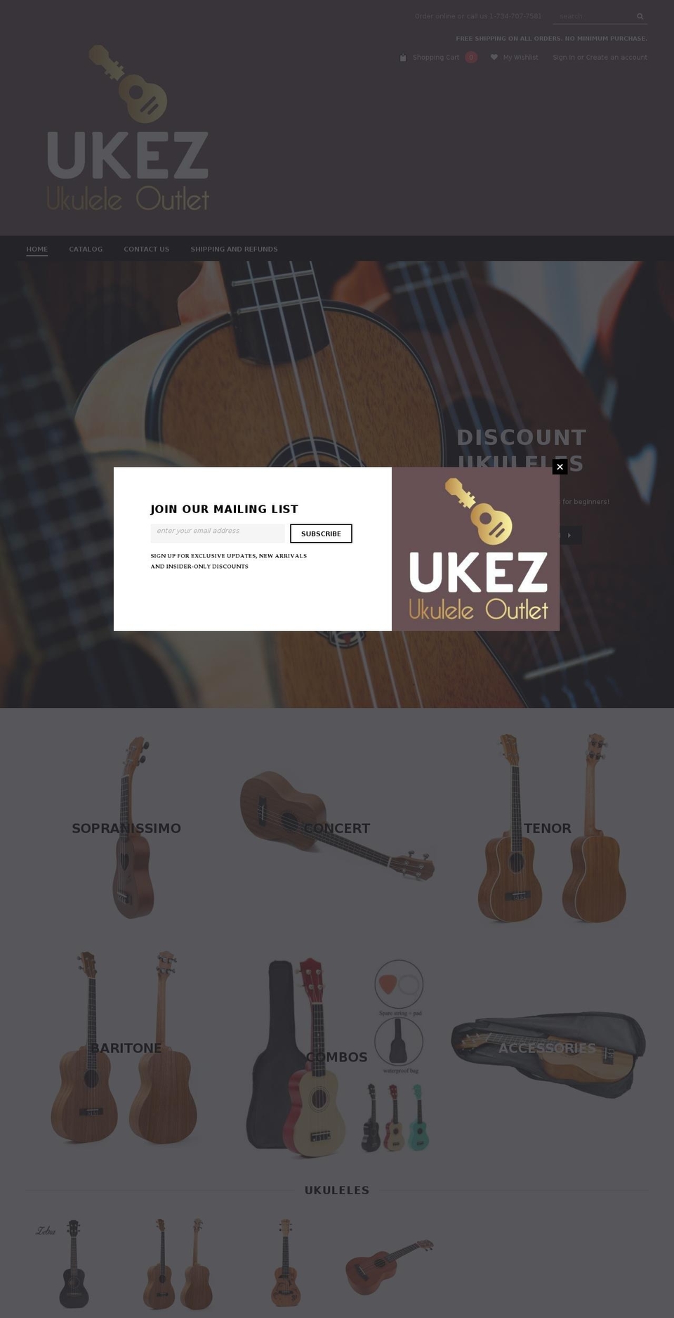 ukez.com — Shopify storefront screenshot