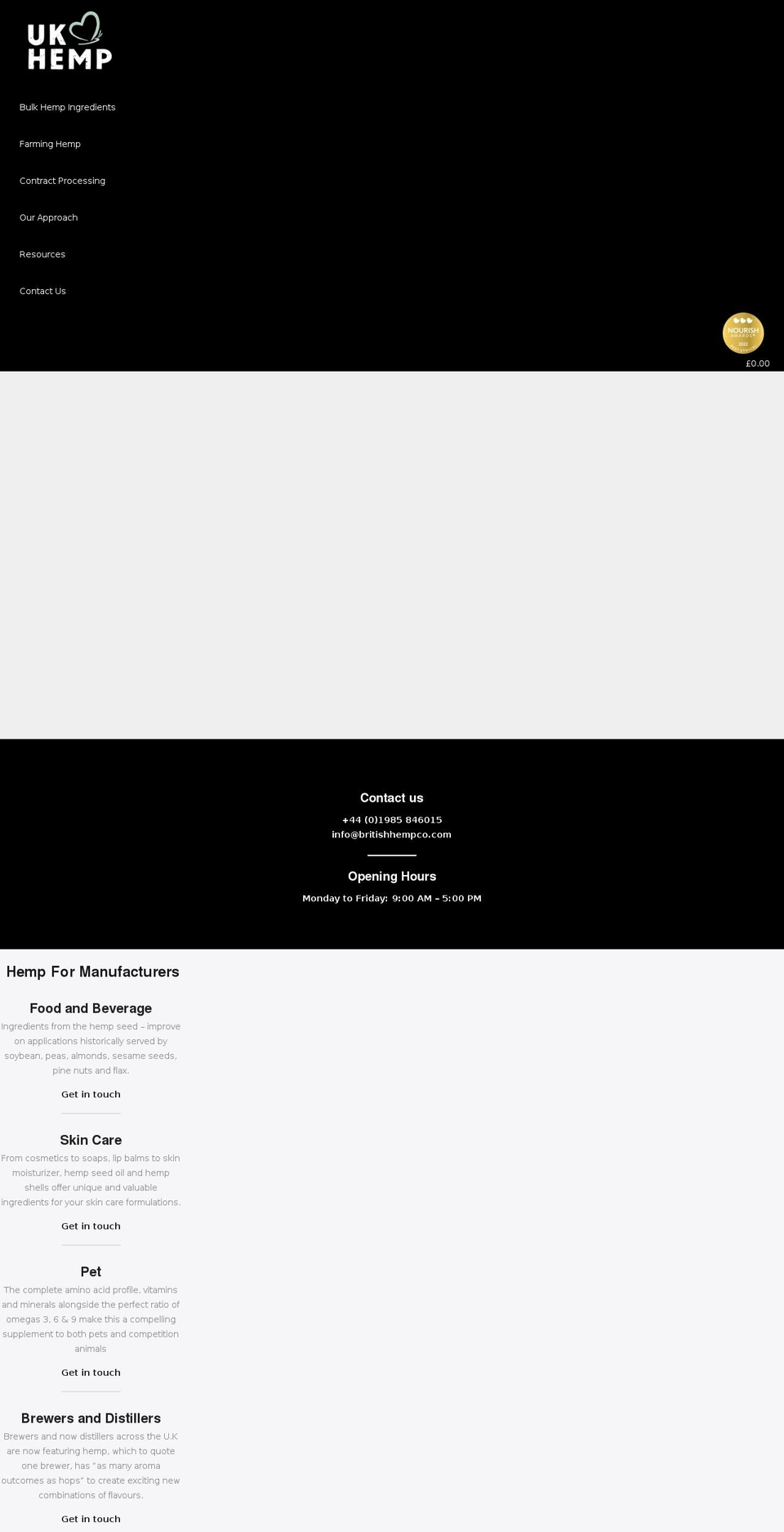 ukhempltd.co.uk shopify website screenshot