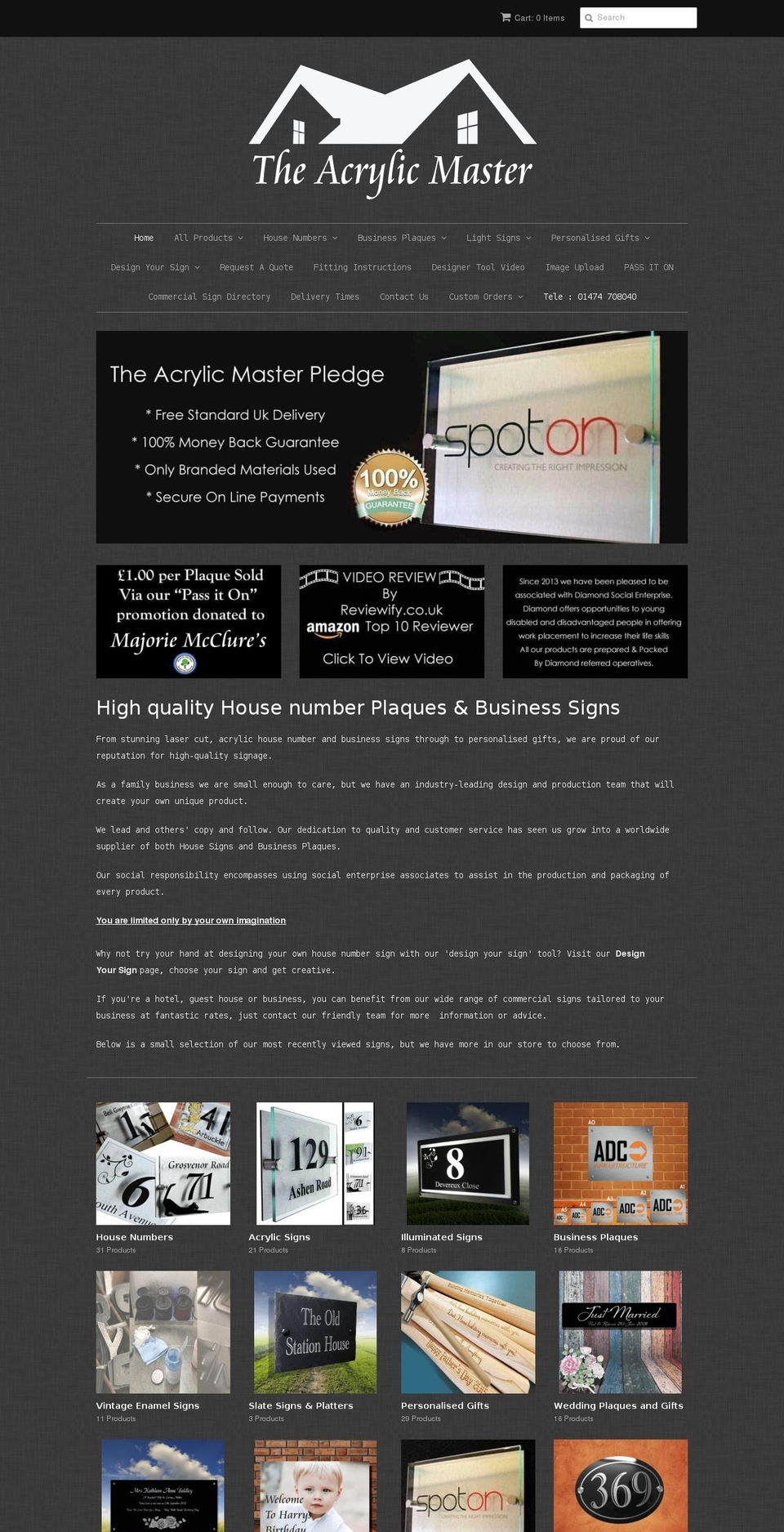 ukhousesigns.com shopify website screenshot