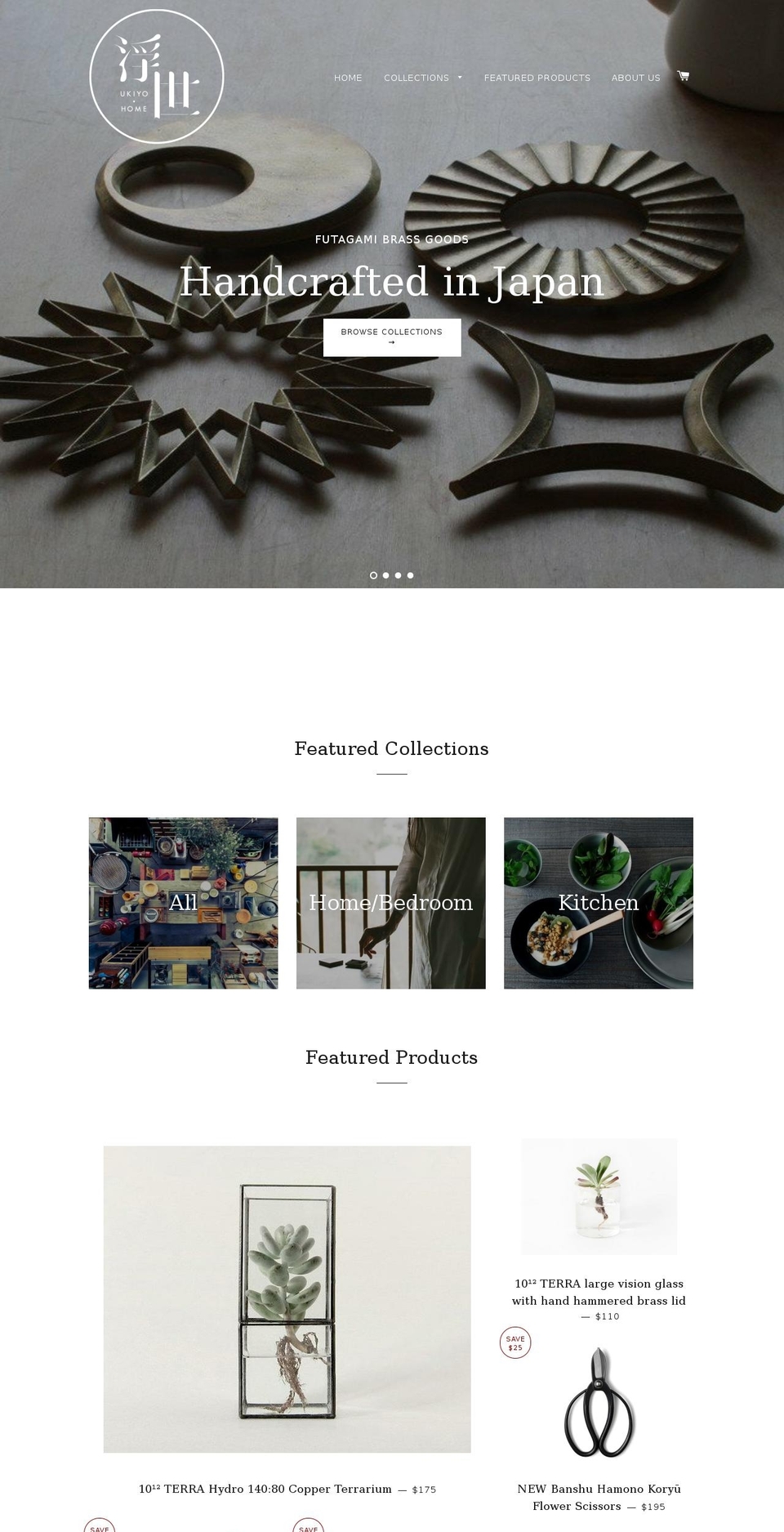 ukiyohome.com shopify website screenshot