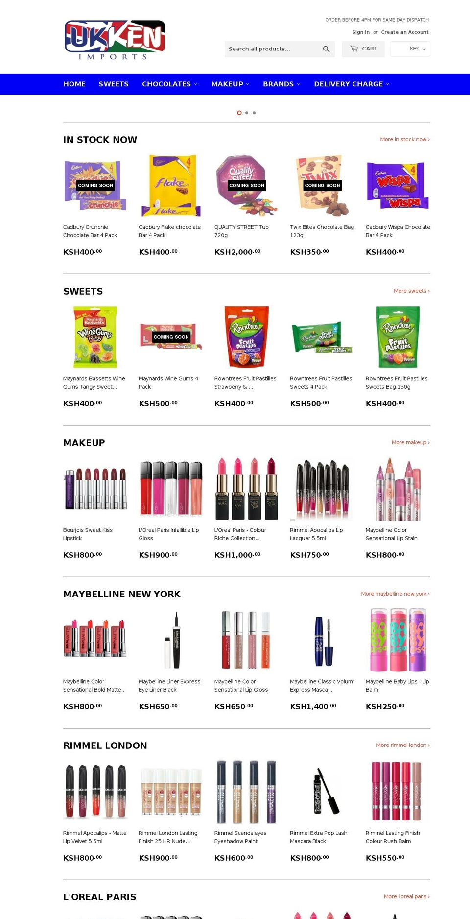 ukkenimports.com — Shopify storefront screenshot