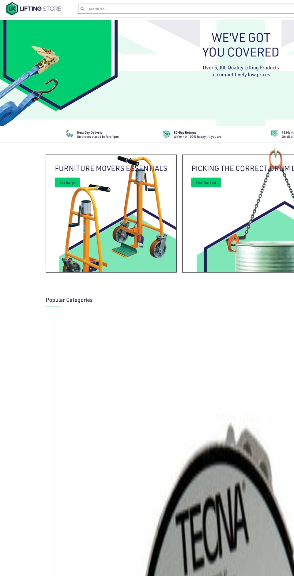 ukliftingstore.co.uk shopify website screenshot
