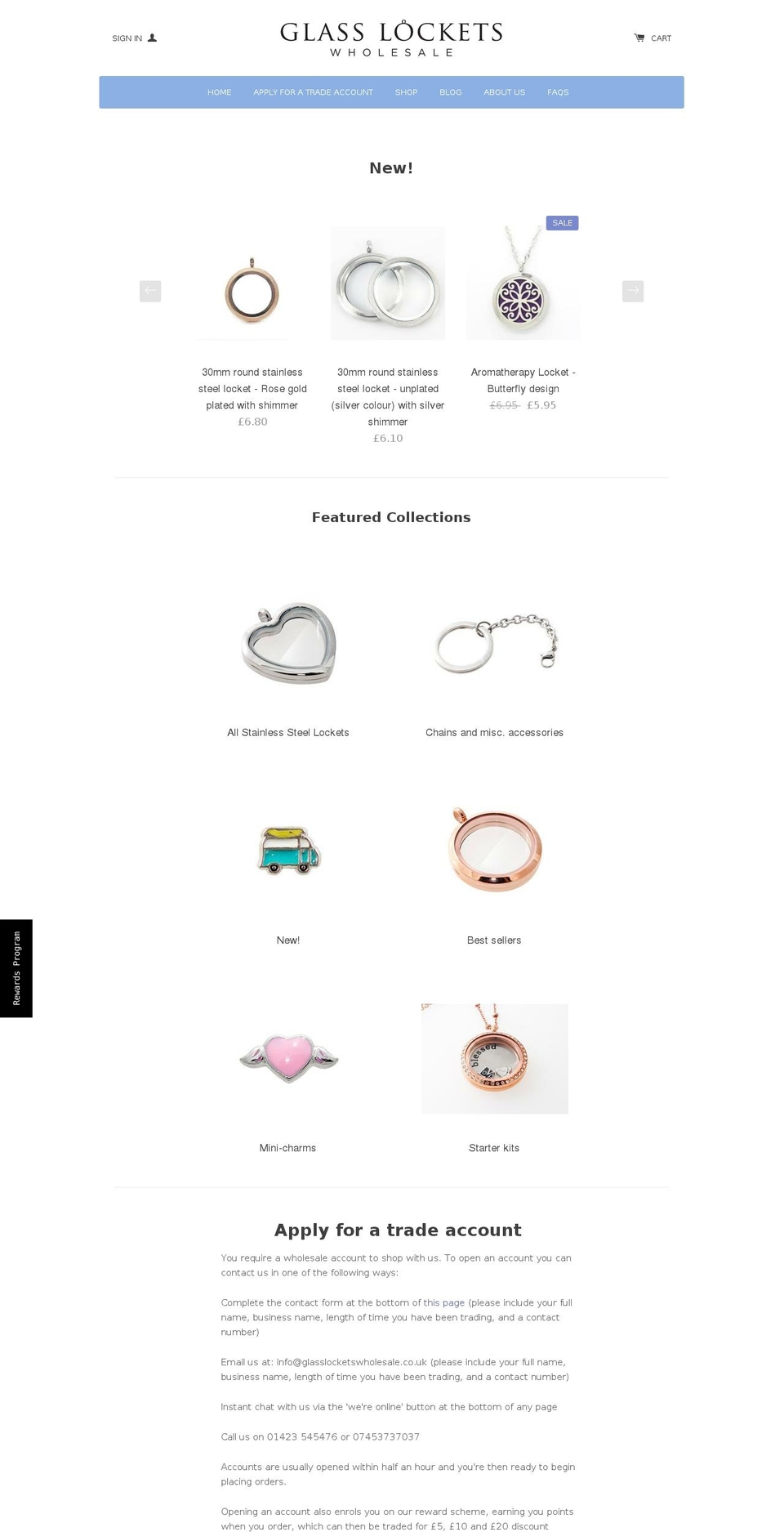 uklocketswholesale.com shopify website screenshot