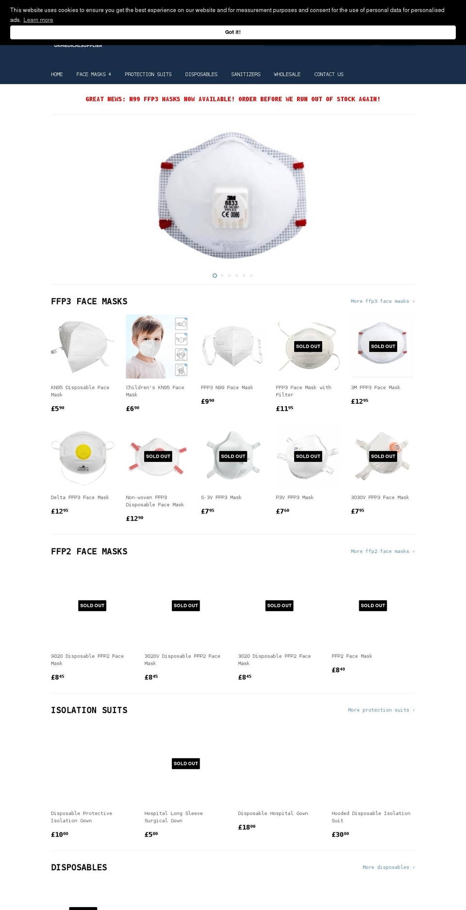 ukmedicalsupplier.com shopify website screenshot