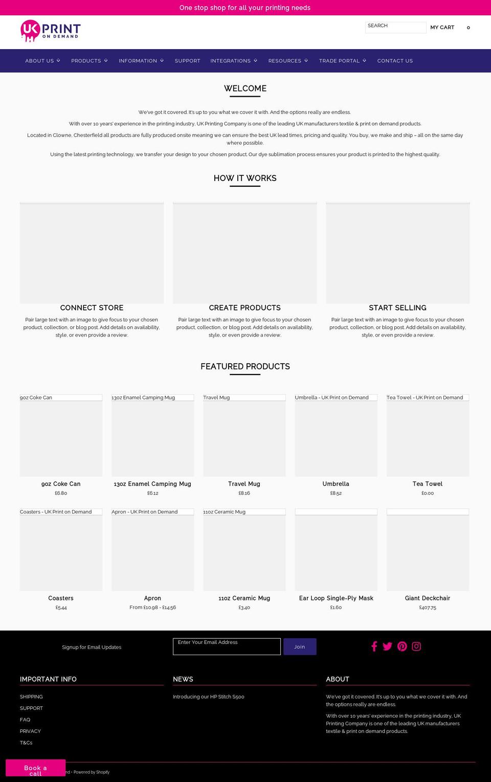 ukprintondemand.co.uk shopify website screenshot