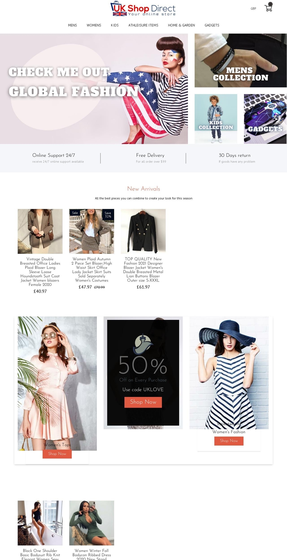 ukshopdirect.com shopify website screenshot