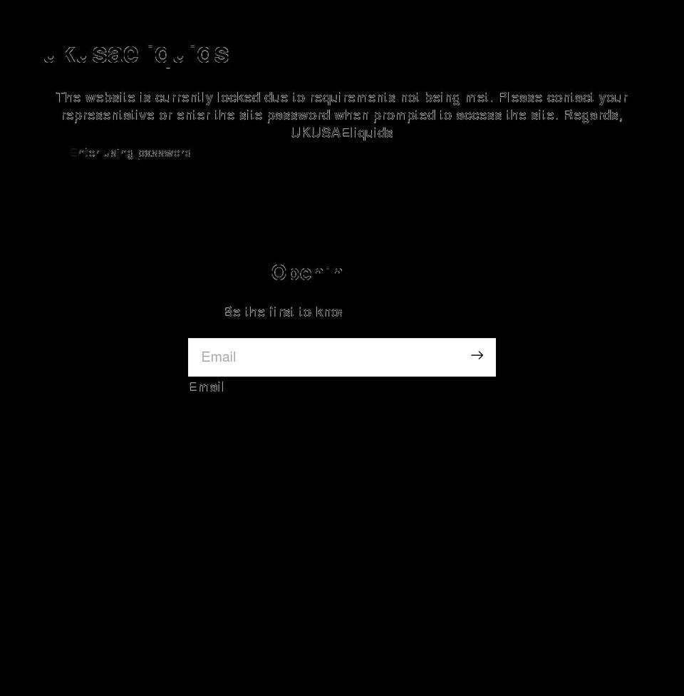 ukusaeliquids.co.uk shopify website screenshot
