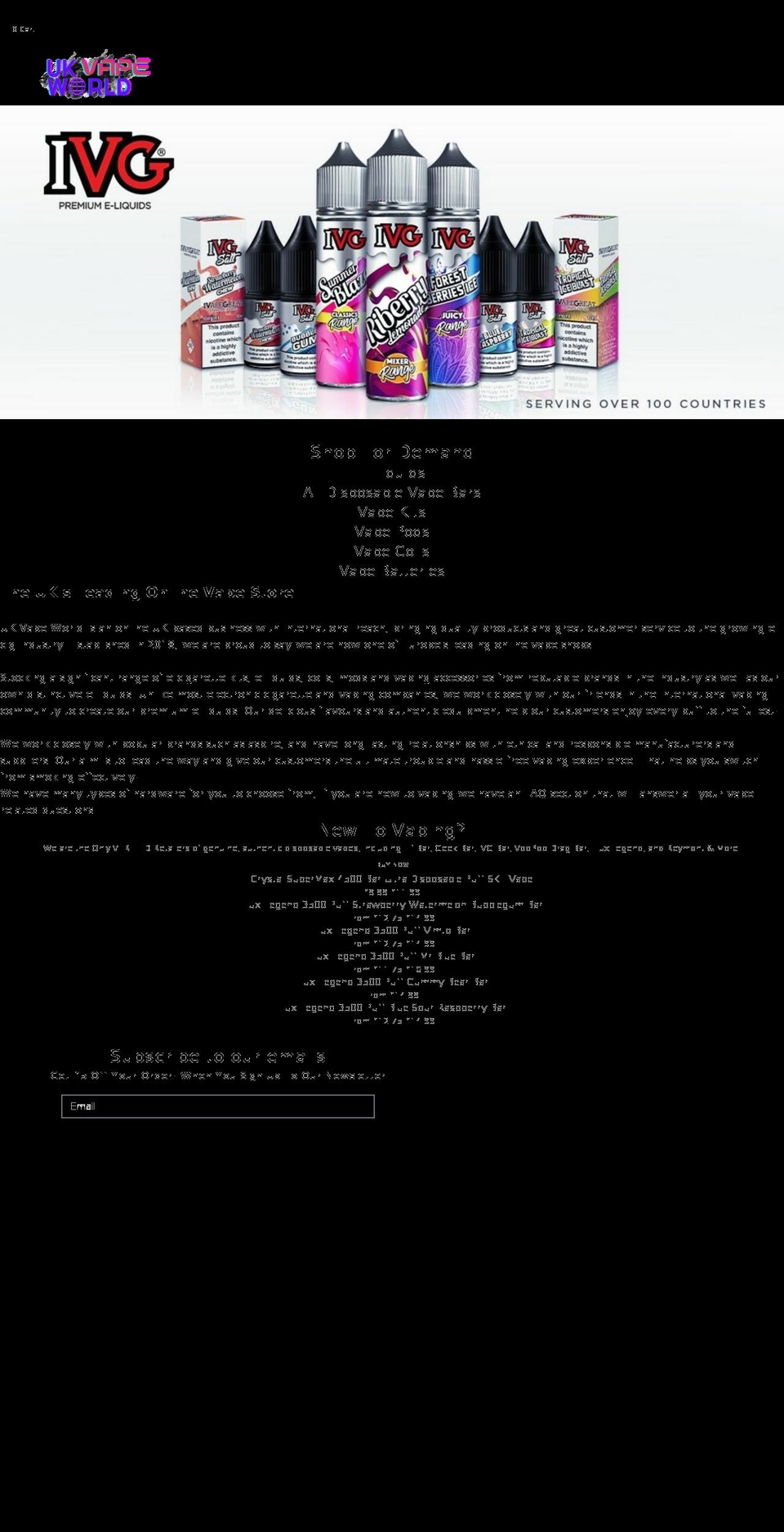ukvapeworld.com shopify website screenshot