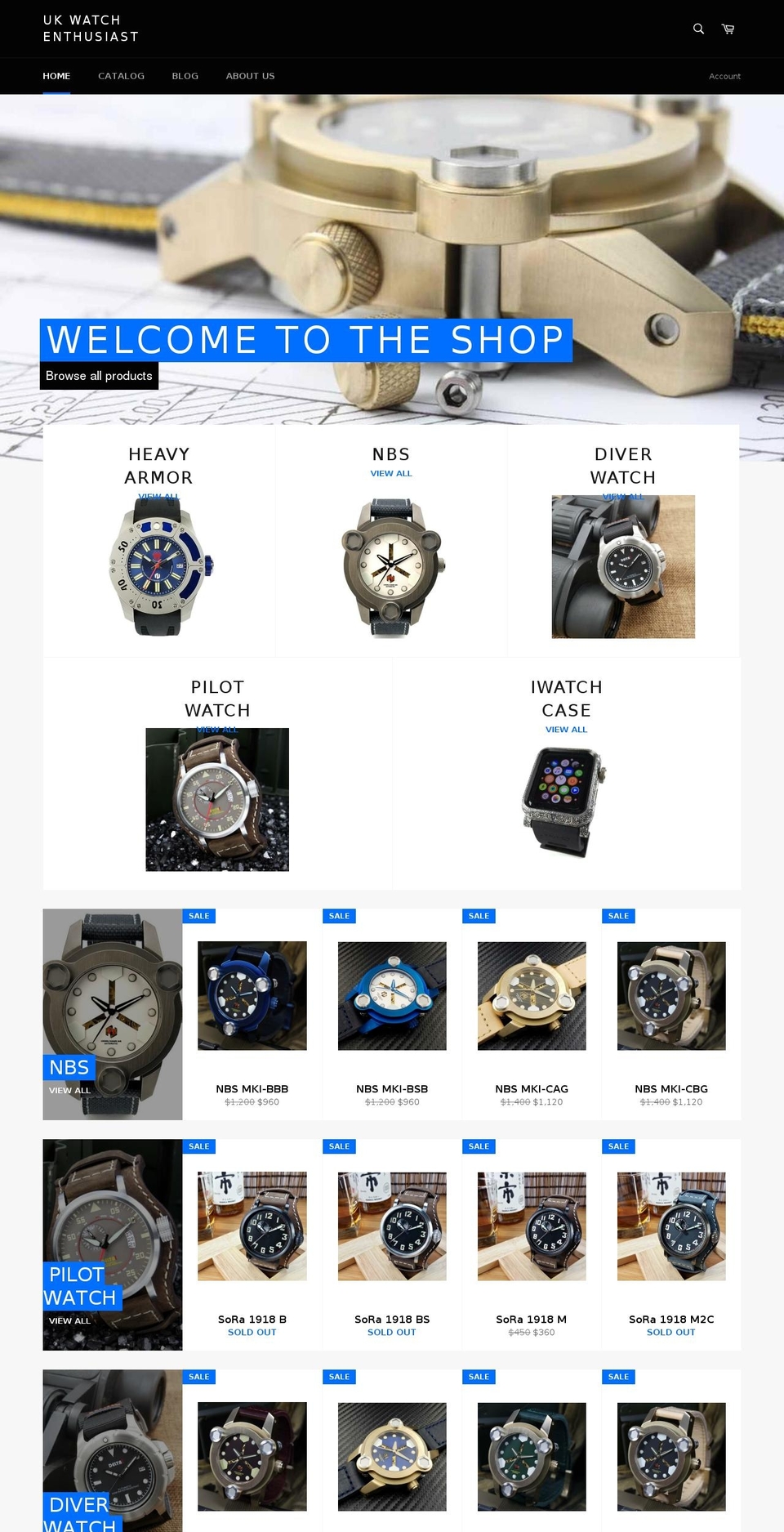 ukwatchenthusiast.com shopify website screenshot