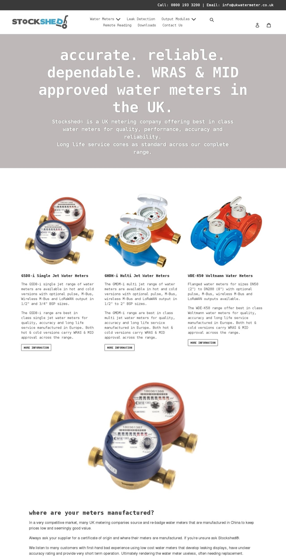 ukwatermeter.co.uk shopify website screenshot