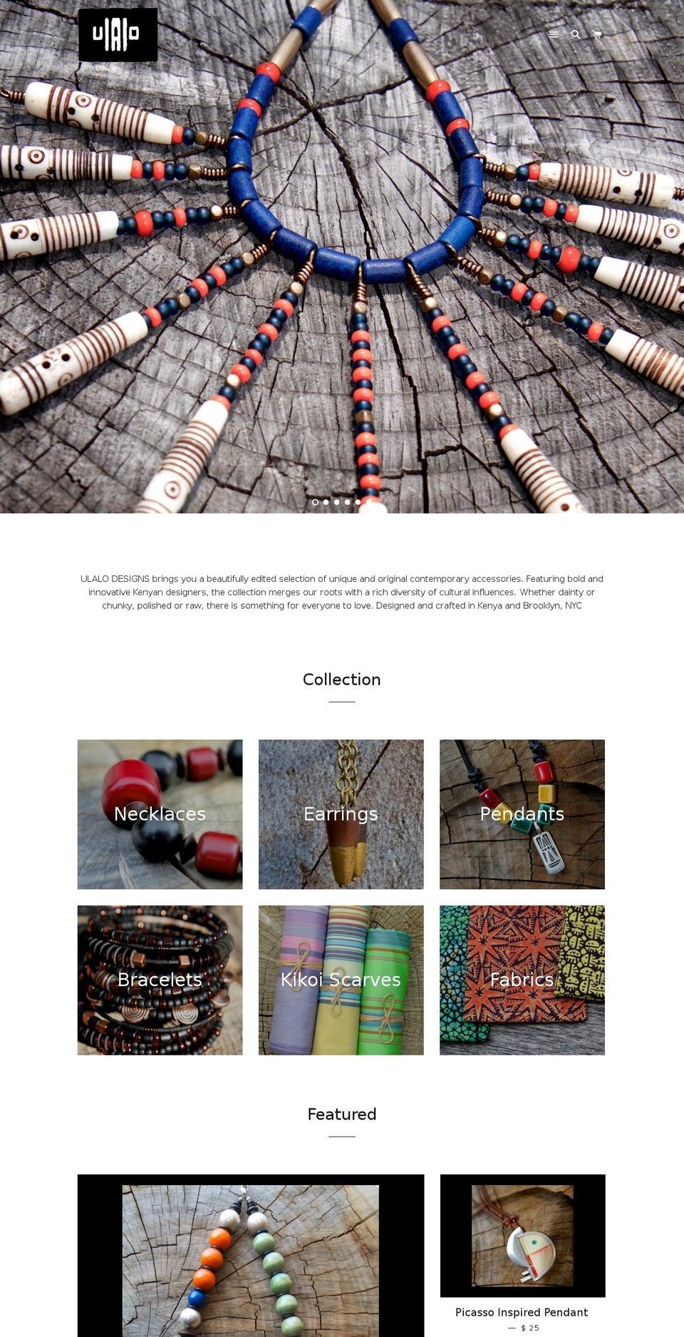 ulalodesigns.com shopify website screenshot