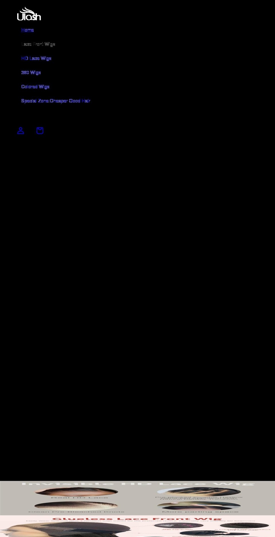 ulashwig.com shopify website screenshot
