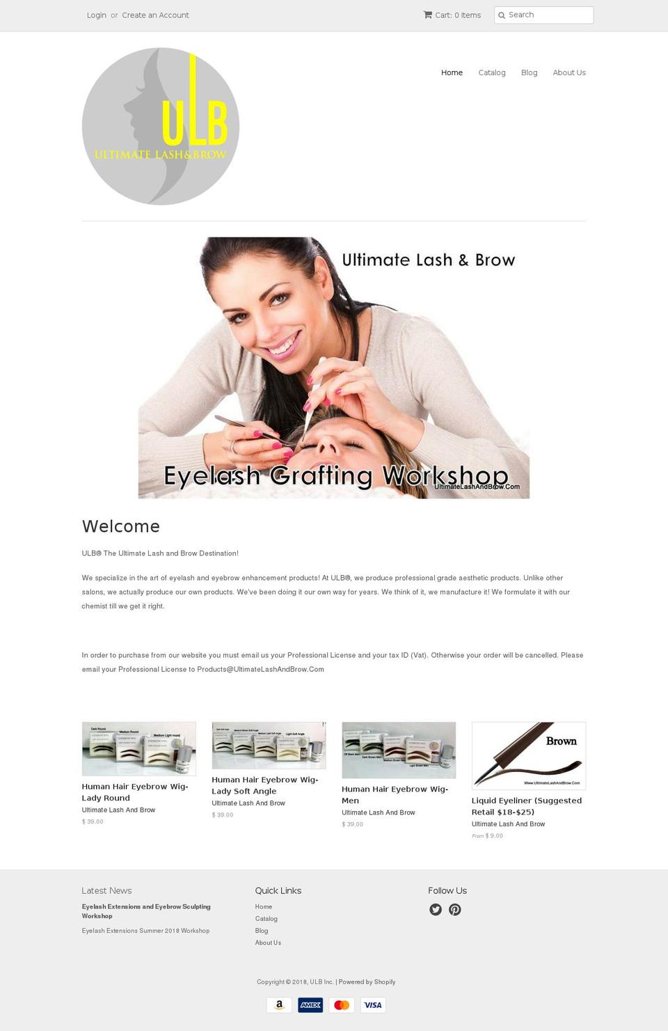 ulb.biz shopify website screenshot